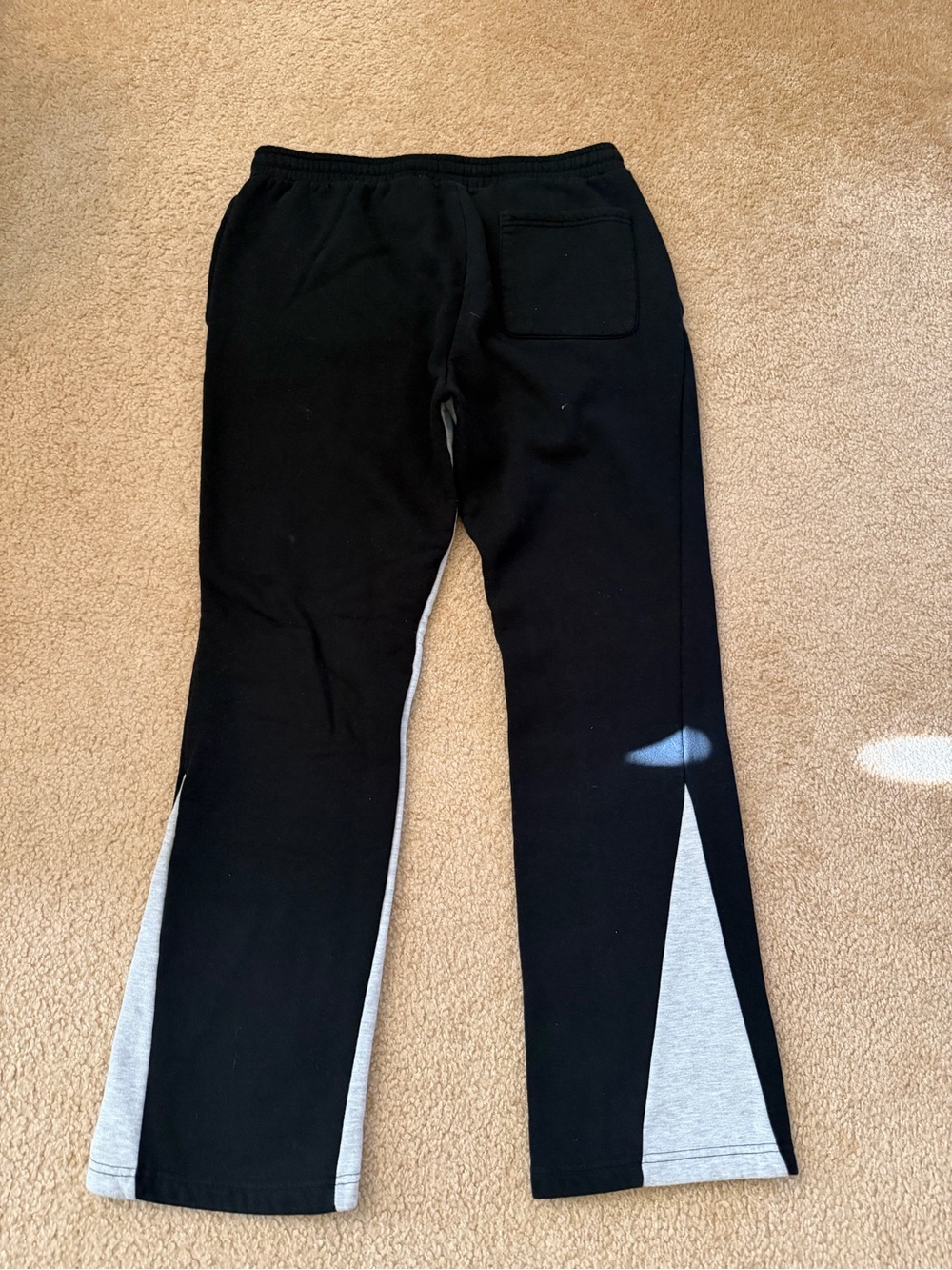 5 pair of Men's Black Sweat Pants with Contrasting Gray Inset Panels